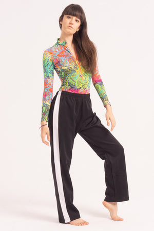 Contemporary Dance Leotard -  Long Sleeve & Shorts - Psychedelic