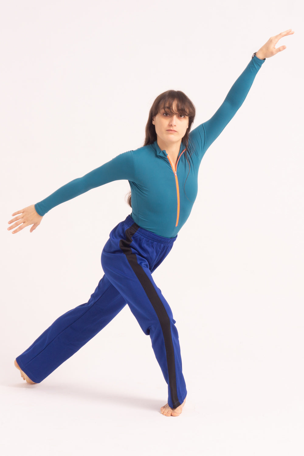 Contemporary Dance Leotard -  Long Sleeve & Shorts - Turquoise