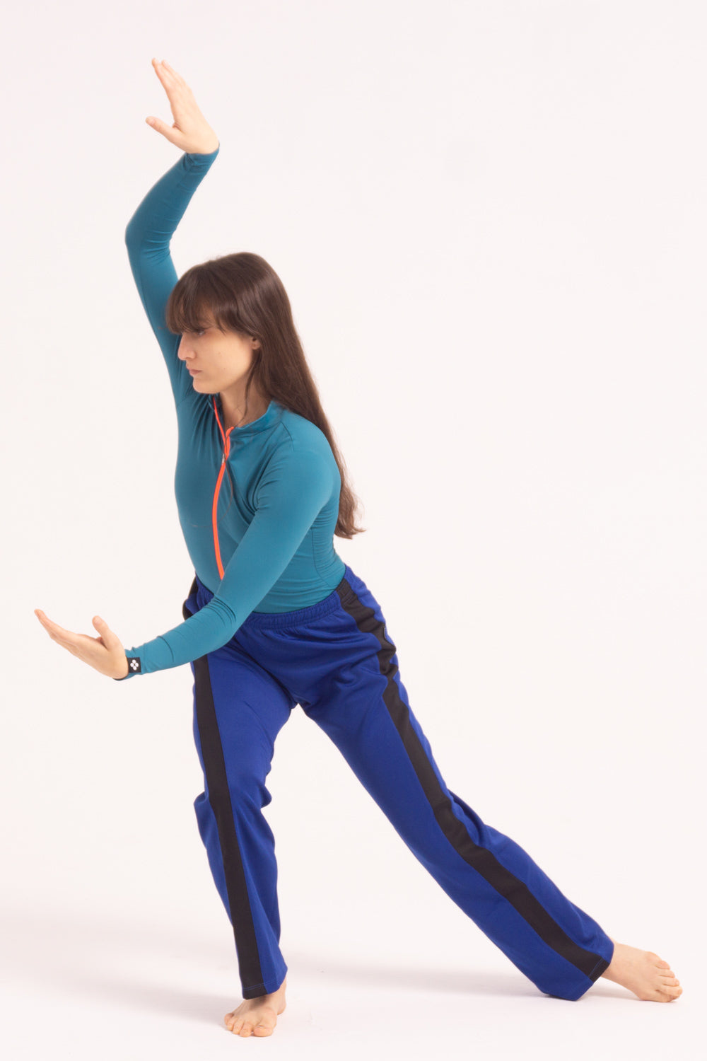 Contemporary Dance Leotard -  Long Sleeve & Shorts - Turquoise