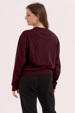 Sweatshirt without hood - Burgundy