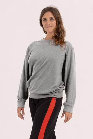 Sweatshirt without hood - Grey Melange