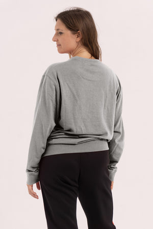 Sweatshirt without hood - Grey Melange