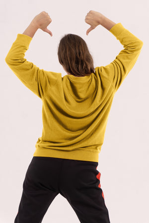 Sweatshirt without hood - Mustard