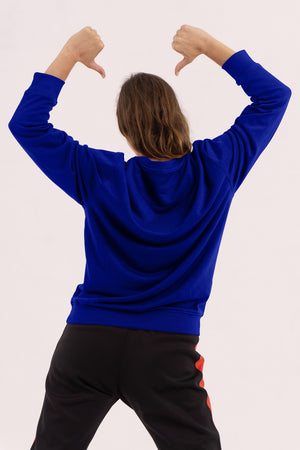 Sweatshirt without hood - Royal Blue