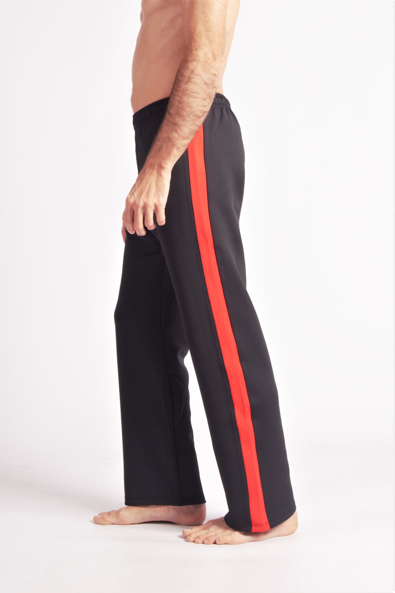 LTS Tall Women's Black & Red Side Stripe Wide Leg Trousers | Long Tall Sally